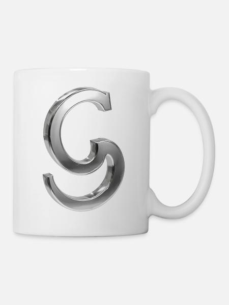 Chrome ,, S " Metallic - Mug - white