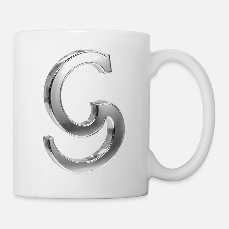 Chrome ,, S " Métallisé - Mug blanc - blanc
