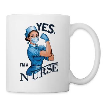 Lustige Krankenschwester mit Humor - Tasse - Weiß - Rechts