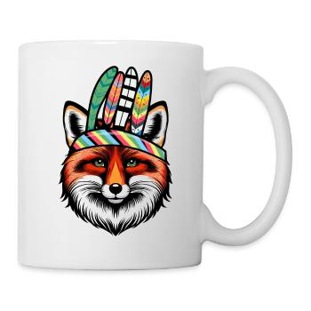 Schamanen Fuchs Füchse spirituell - Tasse - Weiß - Rechts