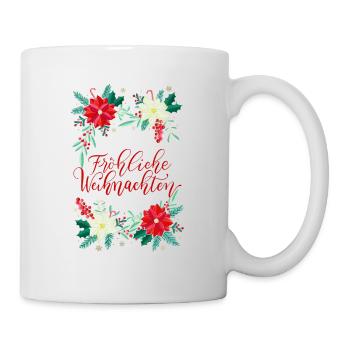 Fröhliche Weihnachten - Tasse - Weiß - Rechts