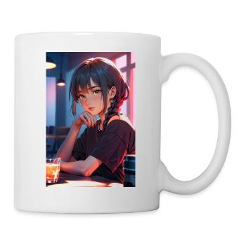 Anime Girl Design – Detailed Manga Art - Mug - white - Right