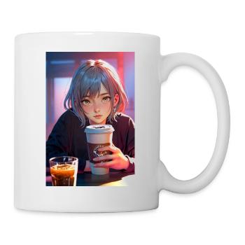 Manga Girl Illustration – Stunning Anime - Mug - white - Right