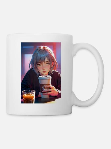 Manga Girl Illustration - Superbe anime - Mug blanc - blanc