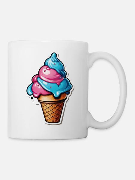 Eis - Tasse - Weiß