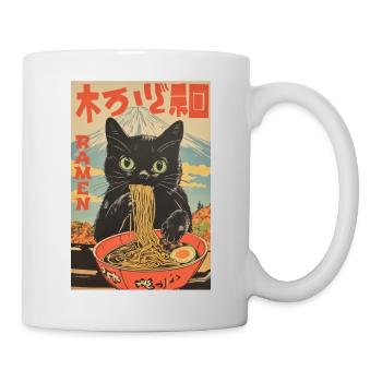 Funny Cat Ramen Japanese Japan Lover - Mug - white - Right