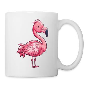 Flamingo Comic - Tasse - Weiß - Rechts