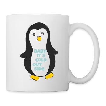 pinguin baby its cold outside - Tasse - Weiß - Rechts
