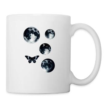 planeten,schmetterling,mond,illustration,planet - Tasse - Weiß - Rechts