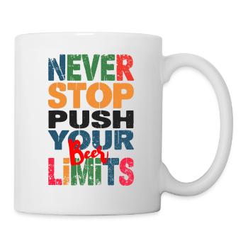 limite de la biere - humour - Mug blanc - blanc - Droite