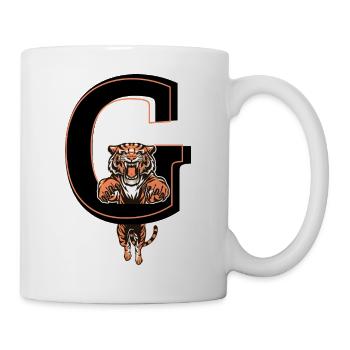 Buchstabe g Tiger - Geschenkidee - Tasse - Weiß - Rechts