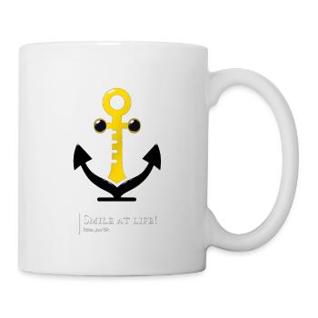 smiling anchor, humour, développement personnel - Mug blanc - blanc - Droite