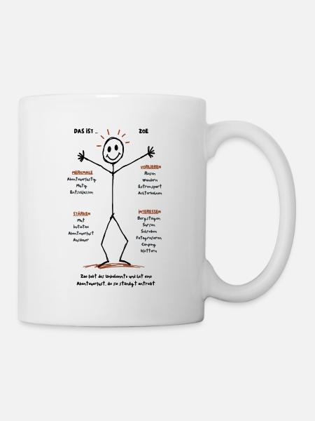 Das ist Zoe Abenteuergeist - Tasse - Weiß