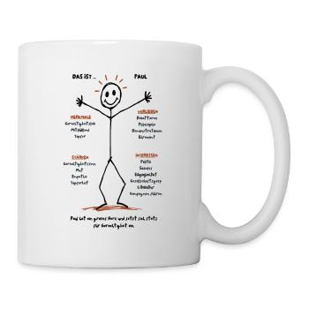 Das ist Paul Herz für Gerechtigkeit - Tasse - Weiß - Rechts