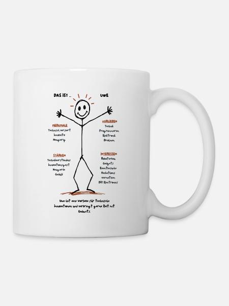 Das ist Uwe Technikenthusiast - Tasse - Weiß