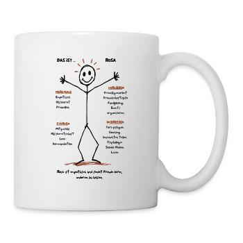 Das ist Rosa Empathie - Tasse - Weiß - Rechts