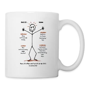 Das ist Quinn Achtsamkeit - Tasse - Weiß - Rechts