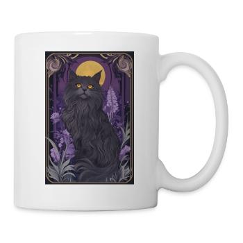 yellowfang yellowtooth beautiful gray longhair cat - Mug - white - Right