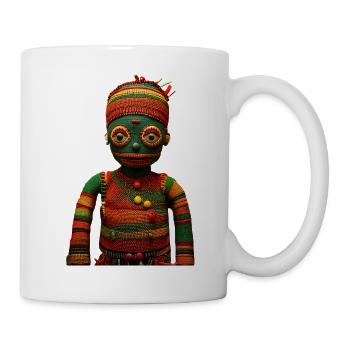 🪆 Poupée Vaudou aux Couleurs de l’Afrique - Mug blanc - blanc - Droite