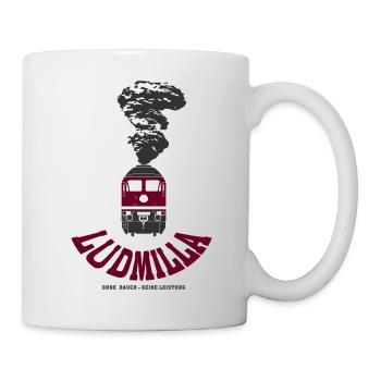 Ludmila devant la fumée BR 130 131 132 230 231 232 - Mug blanc - blanc - Droite