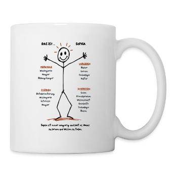Das ist Sophia - Tasse - Weiß - Rechts