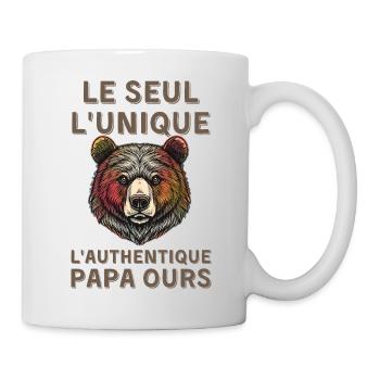 Authentique Papa Ours - Mug blanc - blanc - Droite