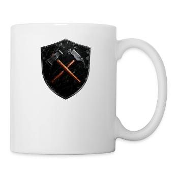 Good luck on logo mining miner mallet and iron - Mug - white - Right