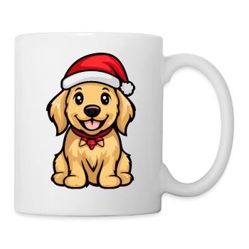 Golden Retriever Hund Weihnachten Lustig - Tasse - Weiß - Rechts