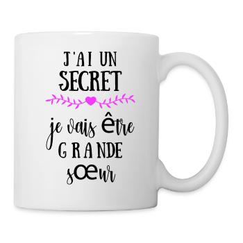 I have a secret, I'm going to be a big sister - Mug - white - Right