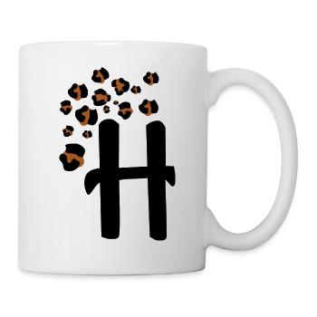 Buchstabe h Leopardenmuster - Tasse - Weiß - Rechts
