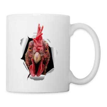 Papier déchiré de poulet - Mug blanc - blanc - Droite