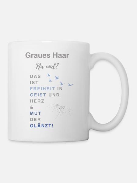 Graues Haar - Tasse - Weiß