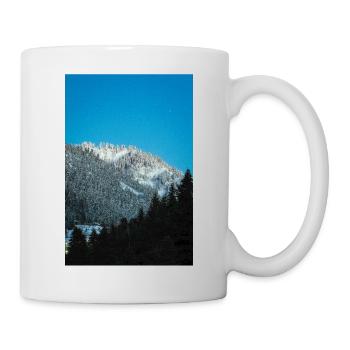 Lueur des Alpes sur la chaîne de montagnes Agrafa en Grèce - Mug blanc - blanc - Droite