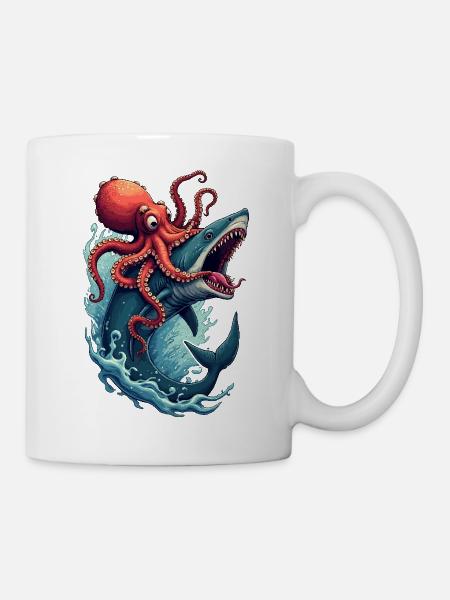 Seeschlacht - Tasse - Weiß