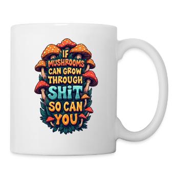 Mushrooms Inspiring Quote - Mug - white - Right