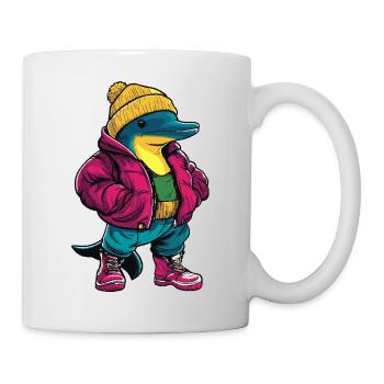 Dolphin Funny Winter - Mug - white - Right