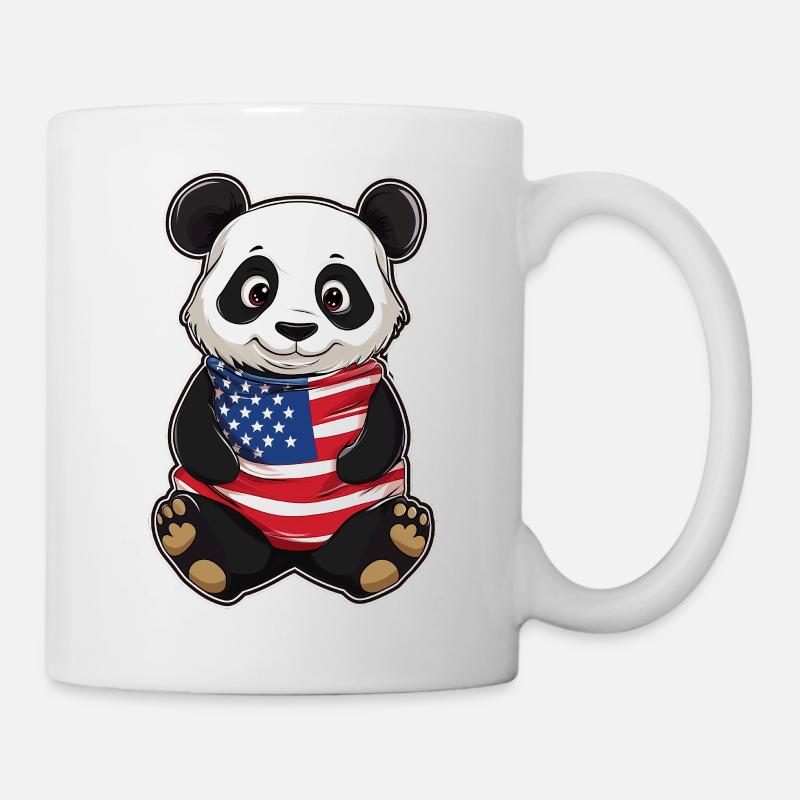 PANDA USA Patriot Panda - Mug blanc - blanc