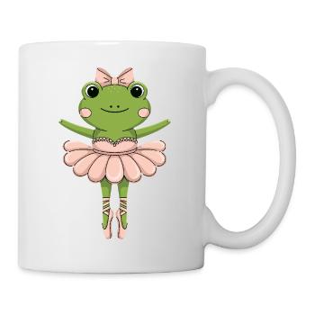 Lustiger Frosch als Ballerina für - Tasse - Weiß - Rechts