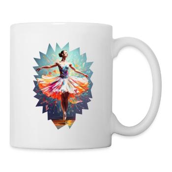 Balletttänzerin modern hyperfarben - Tasse - Weiß - Rechts