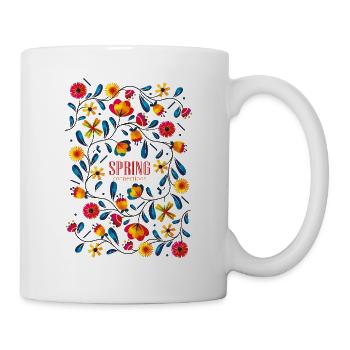 Fleurs printanières - Mug blanc - blanc - Droite