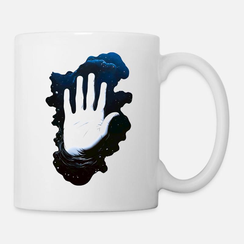Galaktische Hand - Mystisches Design - Tasse - Weiß
