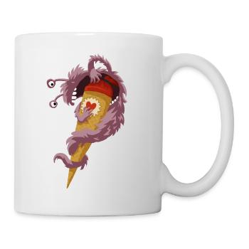 Cône d’école Monster - Mug blanc - blanc - Droite