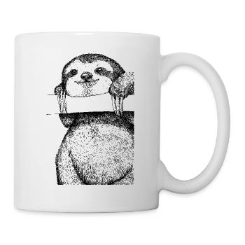 Chilliges Faultier "Dude" - Tasse - Weiß - Rechts