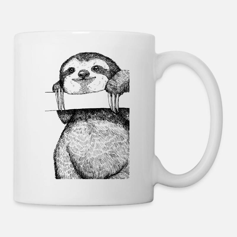 Chill Sloth « Dude » - Mug blanc - blanc