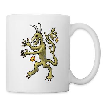 Funny Dragon / Coat of Arms Middle Ages - Mug - white - Right