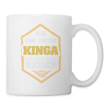Kinga als Rufname - Tasse - Weiß - Rechts