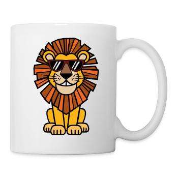 Lion frais majestueux - Mug blanc - blanc - Droite