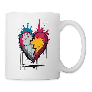 Herz für Kunstliebhaber - Tasse - Weiß - Rechts