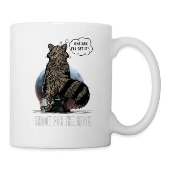 Dreamy raccoon, aim for the moon! - Mug - white - Right