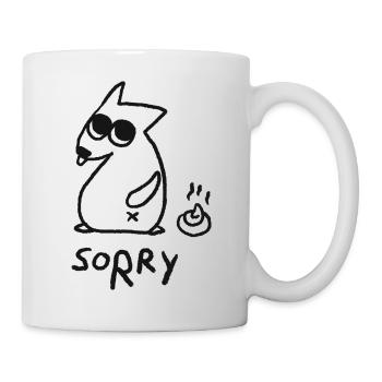 Oops… Sorry! Skizzenhafter Hund Humor - Tasse - Weiß - Rechts